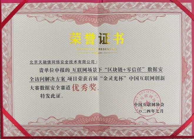 九游娱乐平台：2024中国互联网大会天融信获首届“金灵光杯”新型工业化赛道全国一等奖畅谈AI+安全！(图3)