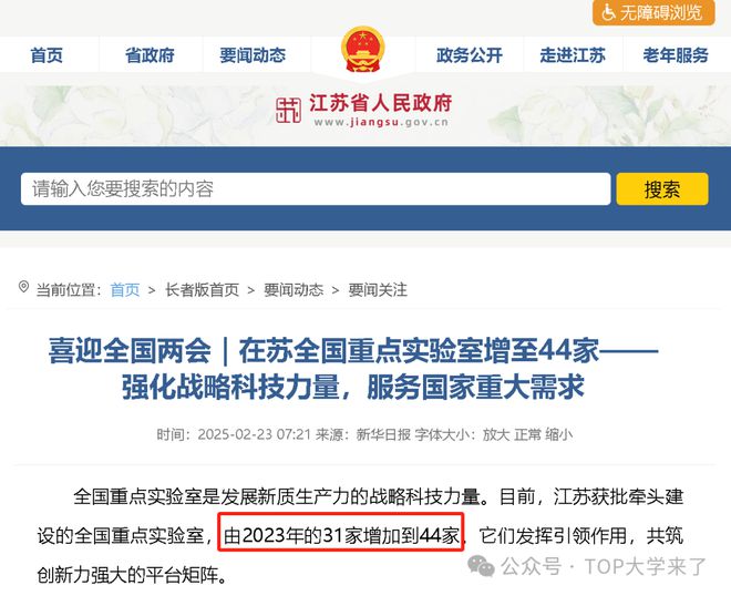 九游娱乐网站：牵头44家！2025年江苏省全国重点实验室大盘点(图1)