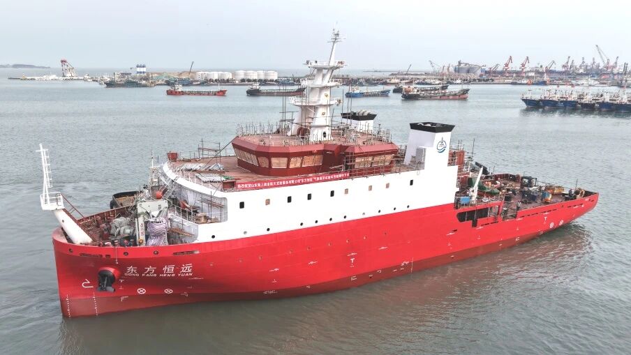 九游娱乐：国内首艘海上航天发射指挥保障船“东方恒远”号下水(图1)